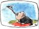 Лукашенко и самолет RyanAir. Рис. Yuriy Pogorelov, t.me/elkincartoon